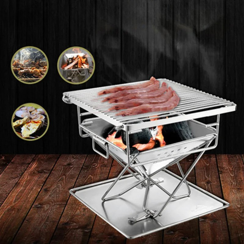 Foldable Stainless Steel BBQ Grill