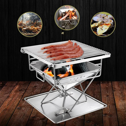 Foldable Stainless Steel BBQ Grill