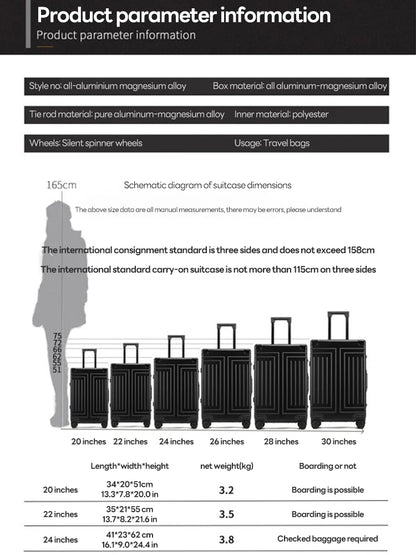 Aluminum Rolling Suitcase