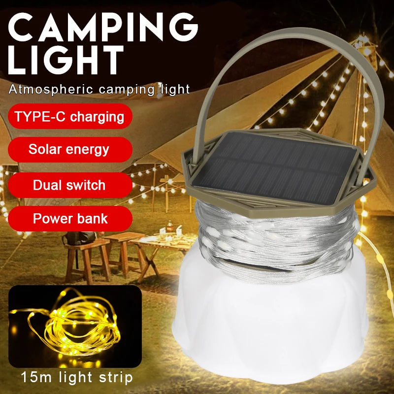 2-in-1 RGB Camping Light String