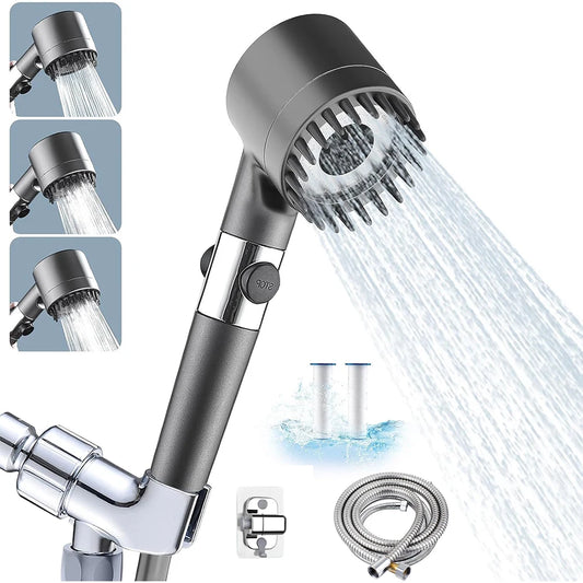 3-Mode High-Pressure Shower Head