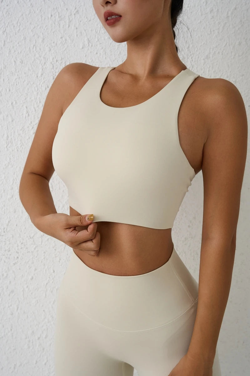 Sports Bra – Shockproof Nylon Yoga & Running Bra for Women