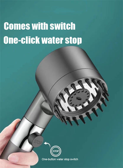 3-Mode High-Pressure Shower Head