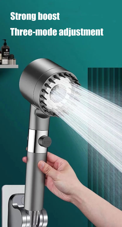 3-Mode High-Pressure Shower Head