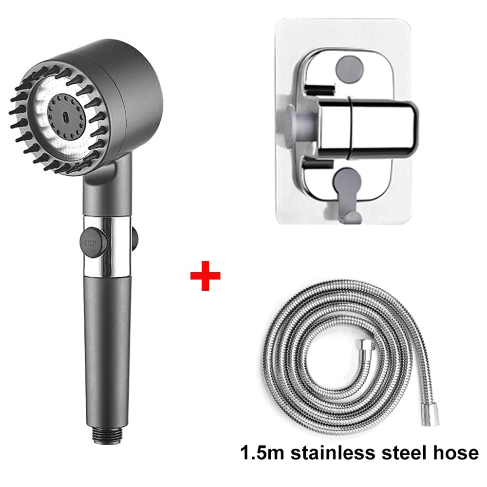 3-Mode High-Pressure Shower Head