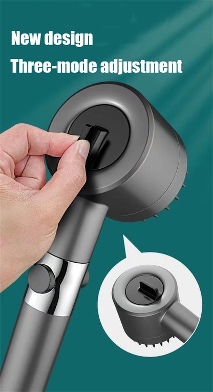 3-Mode High-Pressure Shower Head