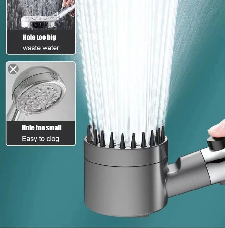 3-Mode High-Pressure Shower Head