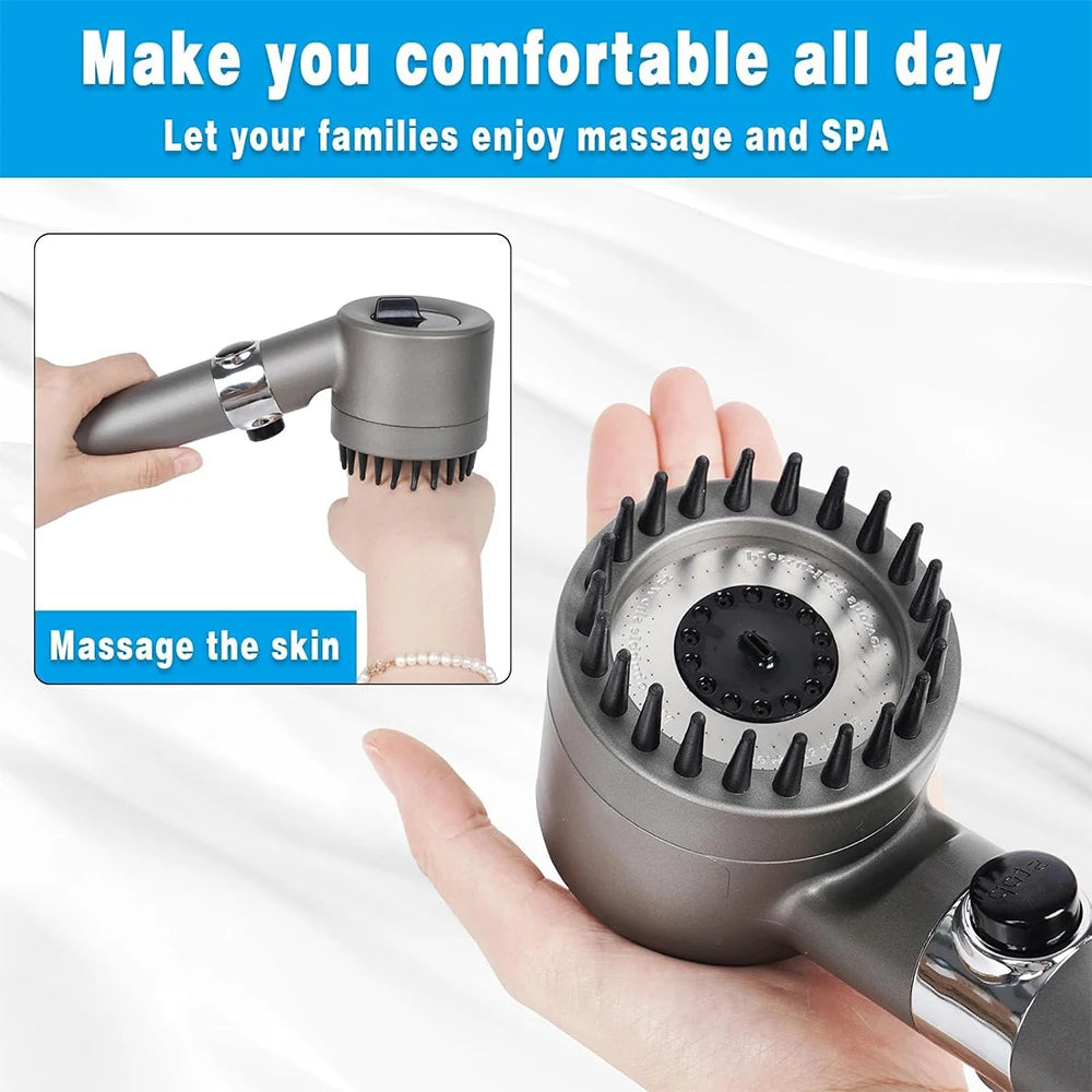 3-Mode High-Pressure Shower Head