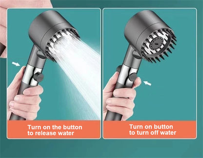 3-Mode High-Pressure Shower Head