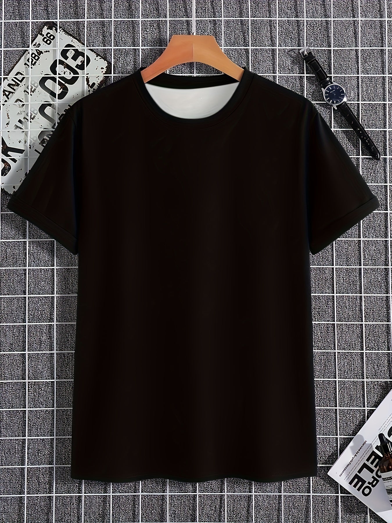 Men's Casual Round Neck Pattern T-shirt